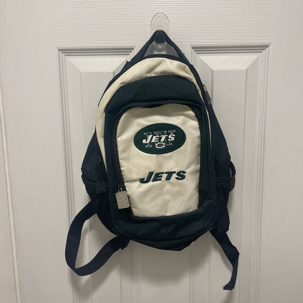 Jets Black and White Backpack - Picture 1 of 11